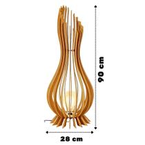 Abajur Grande de Chão ANA MARIA MDF Luminária -
