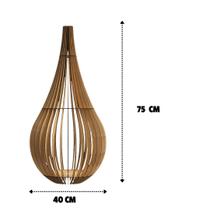 Abajur Grande de Chão CAPADÓCIA MDF Luminária -