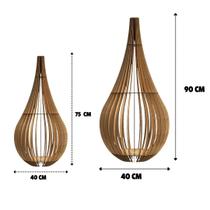 Abajur Grande de Chão CAPADÓCIA MDF Luminária -