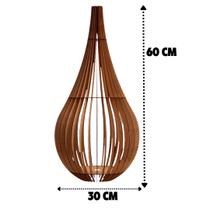 Abajur Grande de Chão CAPADÓCIA MDF Luminária -