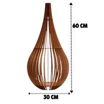 Abajur Grande de Chão CAPADÓCIA MDF Luminária - Abajur Grande de Chão CAPADÓCIA MDF Luminária -