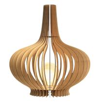 Abajur Grande de Chão OÁSIS MDF Luminária - MDF CRU