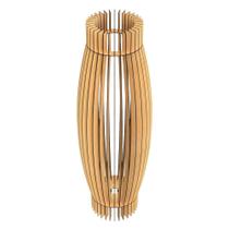 Abajur Grande De Chão Obelisco Mdf Luminária Marrom