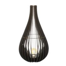 Abajur Grande De Chão Tulipa Mdf Luminária - Preto Abajur Grande De Chão Tulipa Mdf Luminária - Preto