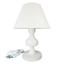 Abajur Infantil Baby Menina Menino Quarto de Bebê Cor Branco