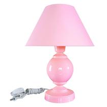 Abajur Infantil Ball Menina Luminária para Quarto de Bebê Cor Rosa