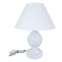 Abajur Infantil Ball Menina Menino Luminária para Quarto de Bebê Cor Branco