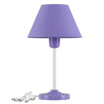 Abajur Infantil Classico Luminaria Quarto Bebe Criança Liso Roxo