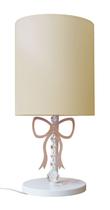 Abajur Infantil Laço Base Branca Cúpula Crú 20x43 Bivolt Abajur Infantil Laço Base Branca Cúpula Crú 20x43 Bivolt