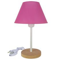 Abajur Infantil Momy Menina Menino Luminária para Quarto de Bebê Cor Pink
