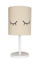 Abajur Infantil Olhinho Base Branca Cúpula 20x43 Cru
