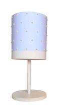 Abajur Infantil Pérolas - Base branca 20X41 azul bebê
