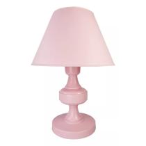 Abajur Infantil Rosa para Quarto de Bebê Menina Luminária Decorativa