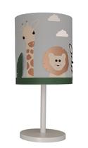 Abajur Infantil Safari Cúpula Tecido 20x42 Cinza Abajur Infantil Safari Cúpula Tecido 20x42 Cinza