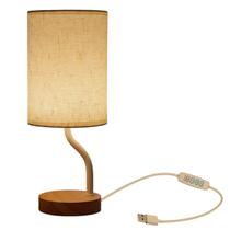 Abajur Leitura 3 Tons LED Minimalista Luminaria USB Iluminaçao Regulavel Cabeceira Decoraçao Escritorio Quarto Sala