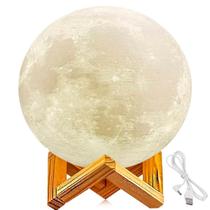Abajur Lua Cheia 3d Difusor Umidificador Luminária De Mesa - LAURUS