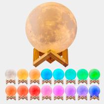 Abajur Lua Cheia 3D Umidificador E Aromatizador Decorativo