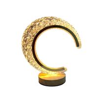 Abajur Lua Dourado 7W - Branco Quente 3000K