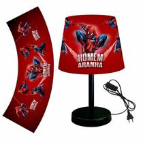 Abajur luminaria 15x20 homem aranha red