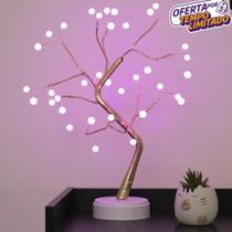 Abajur Luminária Árvore LED Decoração funciona com cabo USB quarto menina - Maxximus