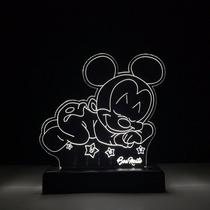 Abajur Luminária Bebe Mickey LED