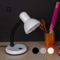 Abajur Luminária Cabeceira Mesa Com Base Flexível Dobrável Articulável Para Quarto Estudos