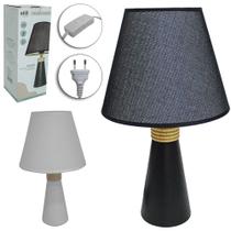 Abajur Luminária Com Cúpula E Base De Metal / Madeira Stil Decor Bivolt 43x25cm De Ø Abajur Luminária Com Cúpula E Base De Metal / Madeira Stil Decor Bivolt 43x25cm De Ø