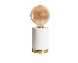 Abajur luminária de mesa 1E27 10X15,5cm Branco com dourado bivolt 16905/1BTDR-V - Usina Design