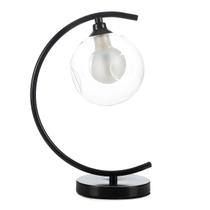 Abajur Luminária De Mesa Aro Lua Harmony Base Redonda Branco Abajur Luminária De Mesa Aro Lua Harmony Base Redonda Branco