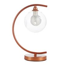 Abajur Luminária De Mesa Aro Lua Harmony Base Redonda Cobre Abajur Luminária De Mesa Aro Lua Harmony Base Redonda Cobre