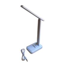 Abajur Luminária De Mesa Articulável 12 Leds Recarregável