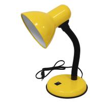 Abajur Luminária de Mesa Bivolt Flexível Base E27 para Estudo Escritório e Leitura