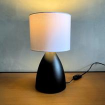 Abajur Luminária De Mesa Bojudo Preto Com Para Decoração Casa e Sala de estar, Quarto e Cabeceira de Cama, Escritório leitura ou Estudar Abajur Luminária De Mesa Bojudo Preto Com Para Decoração Casa e Sala de estar, Quarto e Cabeceira de Cama, Escritório leitura ou Estudar
