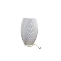 Abajur Luminária De Mesa Branca Com Padrão Ondulado Abajur Para Leitura Decoração e Iluminação Ambiente
