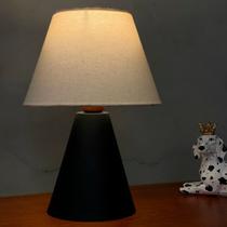Abajur luminária de mesa Clássico Cone Preto de Alumínio bivolt Com Cúpula Para Casa Sala Escritório e Quarto e cabeceira Cama Abajur luminária de mesa Clássico Cone Preto de Alumínio bivolt Com Cúpula Para Casa Sala Escritório e Quarto e cabeceira Cama