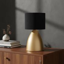 Abajur luminaria de Mesa Clássico Elegante Bojudo Dourado Com Cúpula Decoração Iluminação de Casa Sala Quarto Escritório