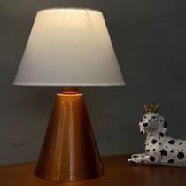 Abajur luminária de Mesa Cone Cobre Com Cúpula Decoração Casa e Sala, Quarto Cabeceira de Cama, Escritório leitura