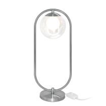 Abajur Luminaria de Mesa de Luxo Moderna Aro Harmony Prata