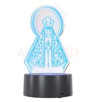 Abajur Luminária de Mesa Decorativa Religiosa LED Santa Nossa Senhora Aparecida