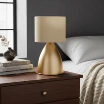 Abajur luminaria de Mesa Elegante moderno Bojudo Dourado Com Cúpula algodão Abajur luminaria de Mesa Elegante moderno Bojudo Dourado Com Cúpula algodão