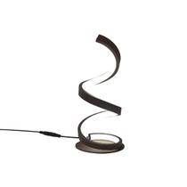 Abajur Luminária de Mesa Espiral Café 10W Branco Neutro Abajur Luminária de Mesa Espiral Café 10W Branco Neutro
