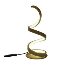 Abajur Luminária de Mesa Espiral Dourada 10W Branco Neutro Abajur Luminária de Mesa Espiral Dourada 10W Branco Neutro