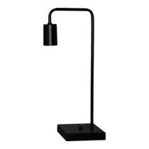 Abajur Luminaria De Mesa estilo retrô Preto com 01 haste curva Ideal para lâmpadas filamento LED