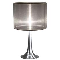 Abajur Luminária De Mesa Hermes Cúpula Branca Para Led Abajur Luminária De Mesa Hermes Cúpula Branca Para Led