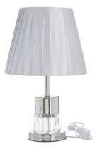 Abajur Luminária De Mesa LED Bivolt Quarto Sala Escritório Base Cristal Abajur Luminária De Mesa LED Bivolt Quarto Sala Escritório Base Cristal