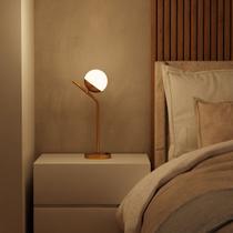 Abajur luminaria de Mesa Moderno Jabuticaba Com Vidro Globo 12CM bivolt de aluminio