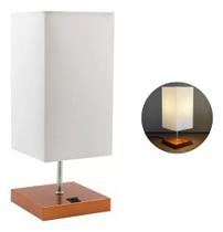 Abajur luminária de Mesa Quadrado de alumínio Com Interruptor e bivolt Com Cúpula algodão Ref 49 Abajur luminária de Mesa Quadrado de alumínio Com Interruptor e bivolt Com Cúpula algodão Ref 49