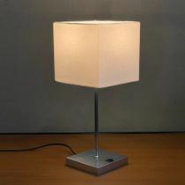 Abajur luminária de Mesa Quadrado Escovado Com Interruptor Com Cúpula Para Decoração Casa e Sala, Quarto Cabeceira de Cama, Escritório estudar Abajur luminária de Mesa Quadrado Escovado Com Interruptor Com Cúpula Para Decoração Casa e Sala, Quarto Cabeceira de Cama, Escritório estudar