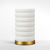 Abajur Luminária de Mesa Redonda Moderno Com Interruptor Cúpula 3D Decorativa para Sala, Quarto, Escritório e Cabeceira De Cama Dourado Cupula Branco Abajur Luminária de Mesa Redonda Moderno Com Interruptor Cúpula 3D Decorativa para Sala, Quarto, Escritório e Cabeceira De Cama Dourado Cupula Branco