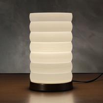 Abajur Luminária de Mesa Redonda Moderno Com Interruptor Cúpula 3D Decorativa para Sala, Quarto, Escritório e Cabeceira De Cama Preto Cupula Branco